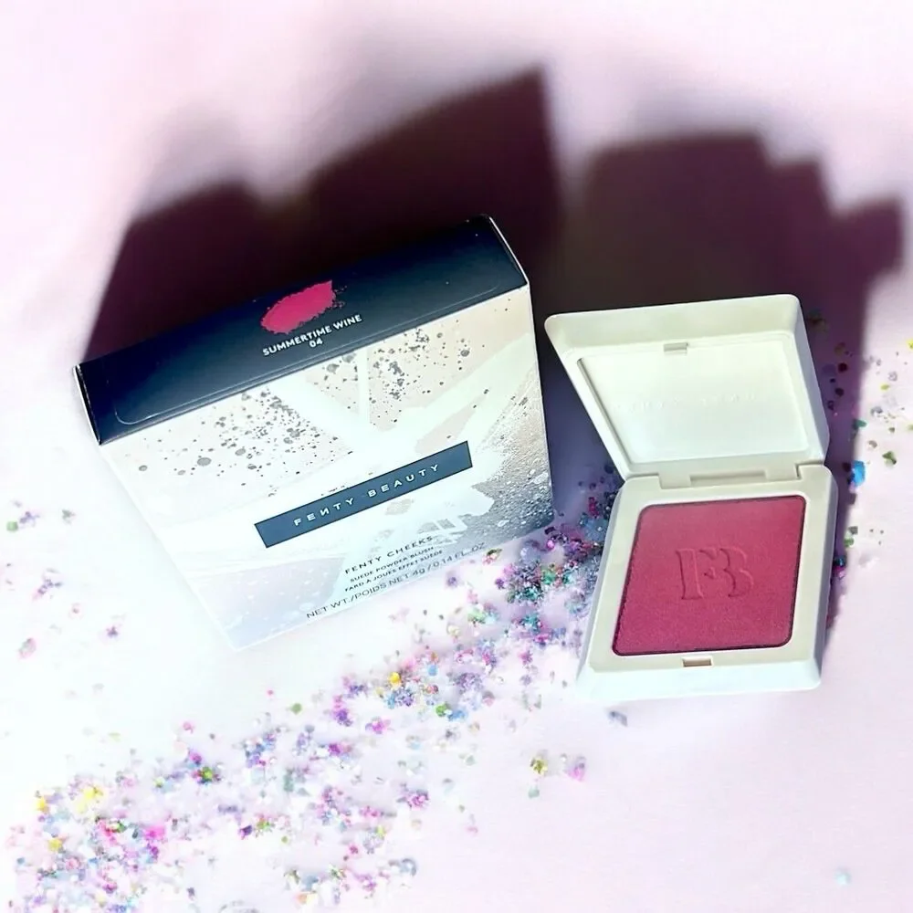 FENTY BEAUTY Fenty Cheeks Suede Powder Blush in Summertime Wine 0.14 fl oz NIB